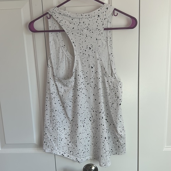 EUC Lululemon Love Tank Top Splatter White Graphite Grey Size 8 - Picture 2 of 2